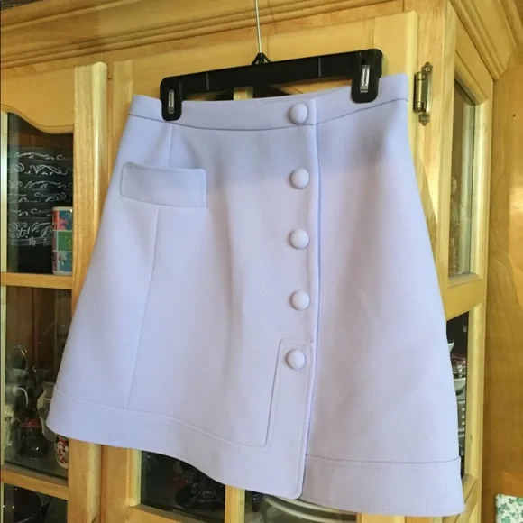 Carven Lilac double crepe skirt